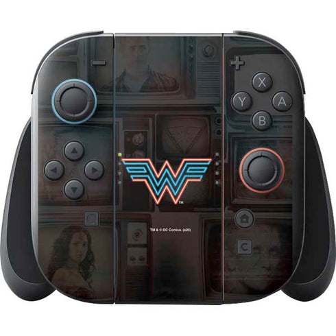 Wonder Woman 1984 (2020) Neon Logo Nintendo Switch 2 (2025) with Joy-Con Skin
